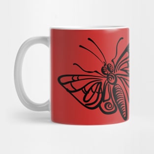 Black butterfly Mug